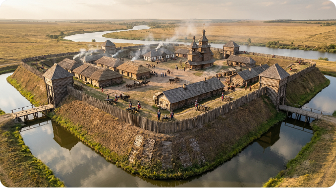Богородицкая крепость, современная фото реконструкция